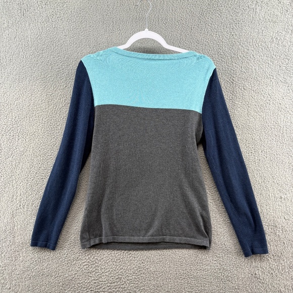 J.McLaughlin Colorblock Button Shoulder Long Sleeve Top Women’s Medium - Picture 3 of 9